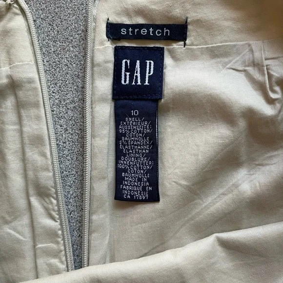 Vintage Y2K Gap Stretch Beige Skirt Size 10 - Picture 6 of 10